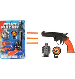 Politieset 6 delig op kaart 19x28,5x4cm.