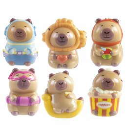 Squeeze Capybara 11cm in net 6 assorti