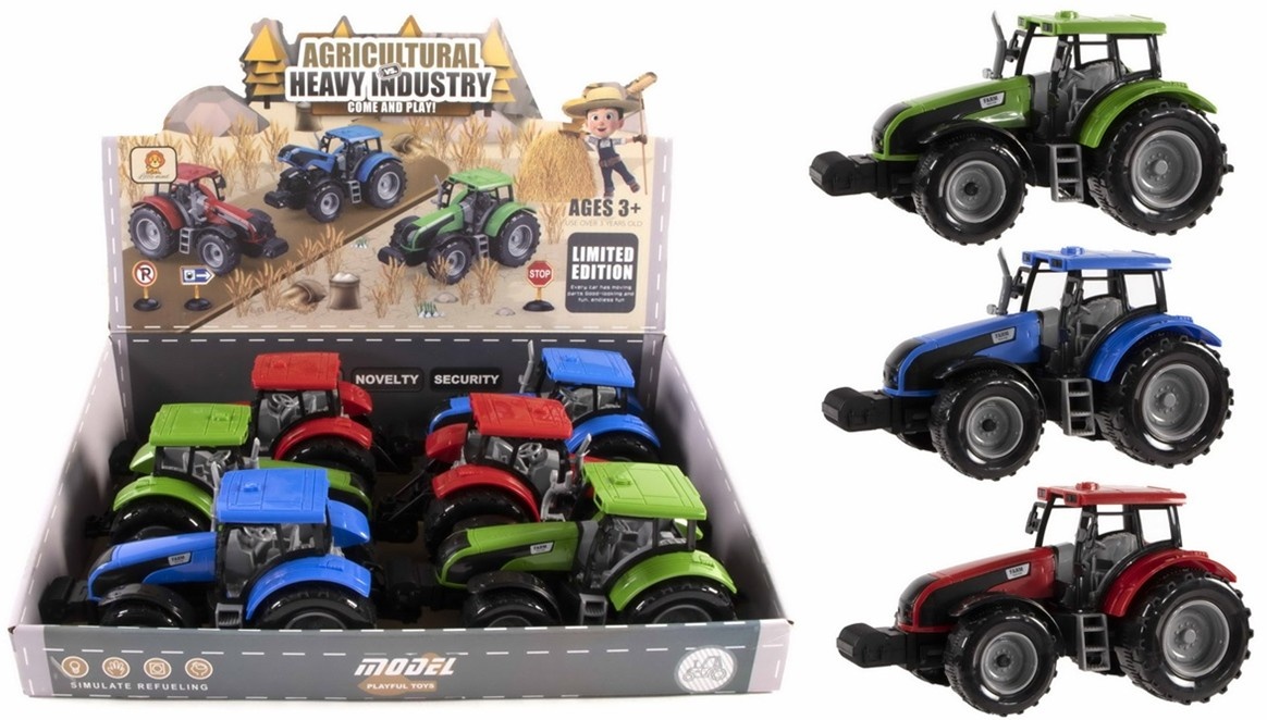 Tractor Frictie 20cm 3 assorti kleur