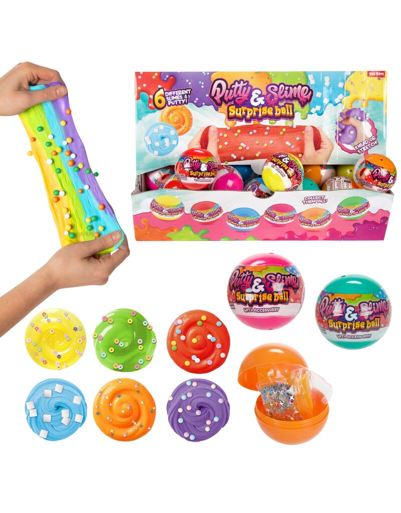 Verrassingsbal Mixit Slijm Putty 7cm met acc 6 assorti