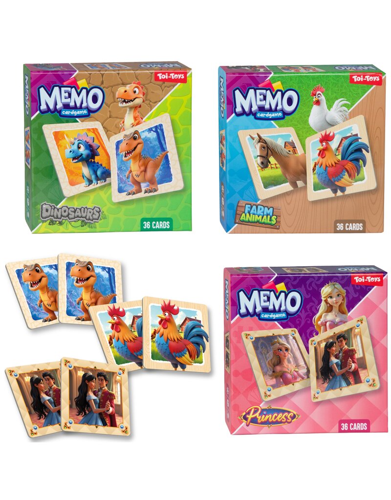 Geheugenspel Memo 36-delig 4 assorti