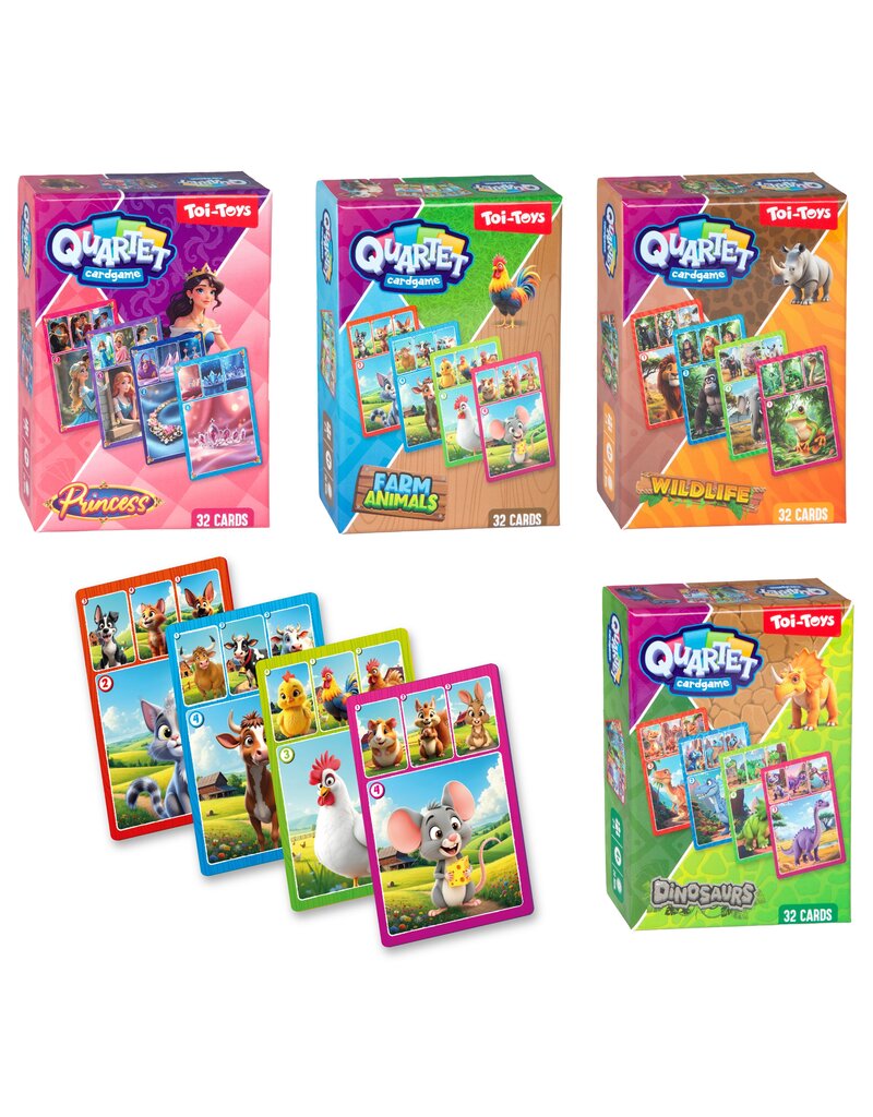 Kaartspel Kwartet 32 kaarten 4 assorti