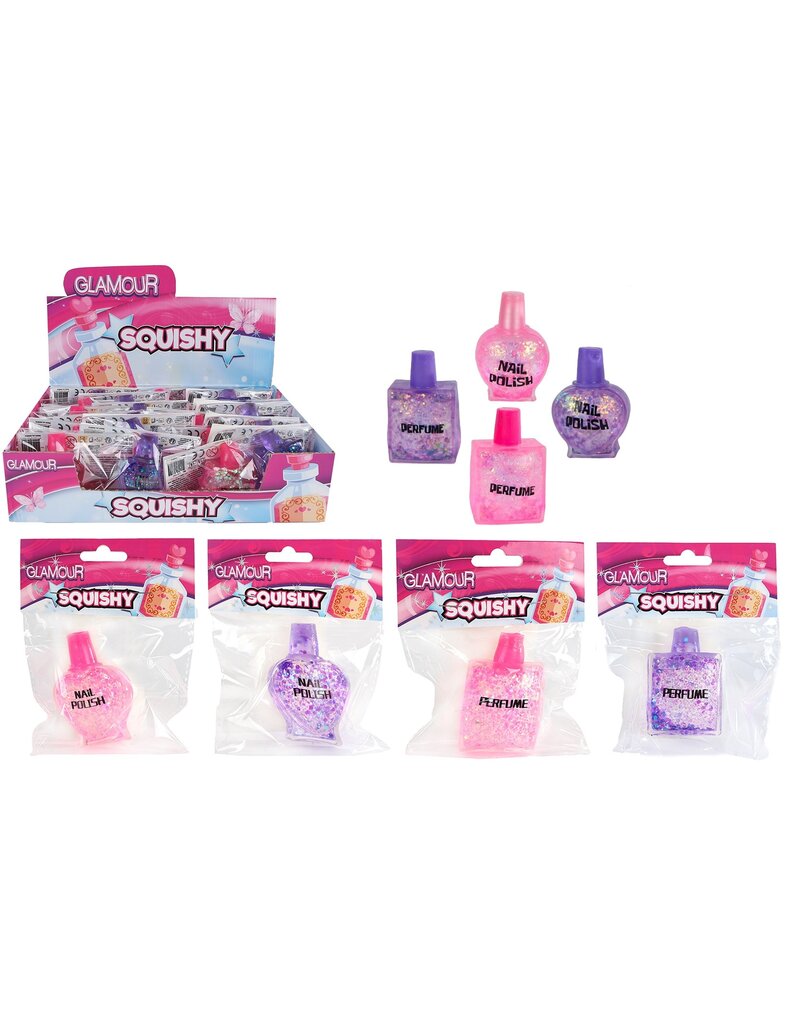 Squishy Knijpflesje Parfum-Nagellak 7cm 2 ass kleur