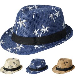 Hoed Volwassenen Palm Design 3 assorti kleur