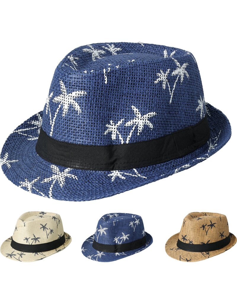 Hoed Volwassenen Palm Design 3 assorti kleur