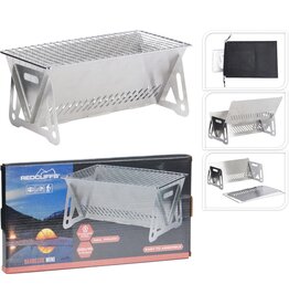 Barbecue Houtskool Mini Vouwbaar RVS 28x15cm