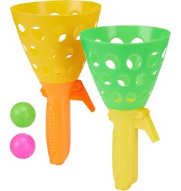 Vangbalspel met 2 shooters en 2 ballen 19x10,5x10,5cm