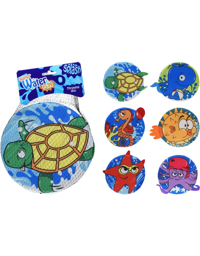 Werpschijf Water Foam 20cm. 6 assorti design