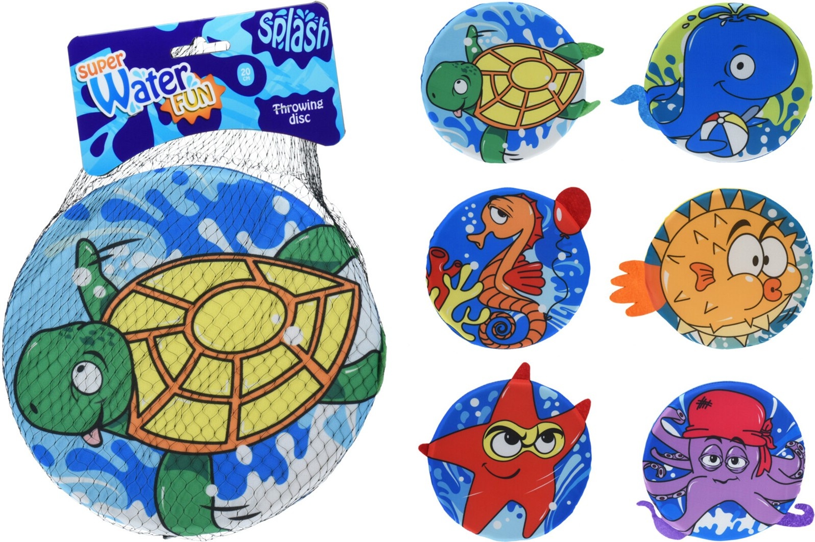 Werpschijf Water Foam 20cm. 6 assorti design