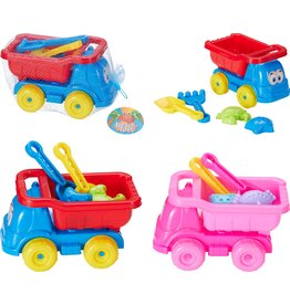 Strandset Truck 5 delig 25x14x15cm 2 assorti kleur