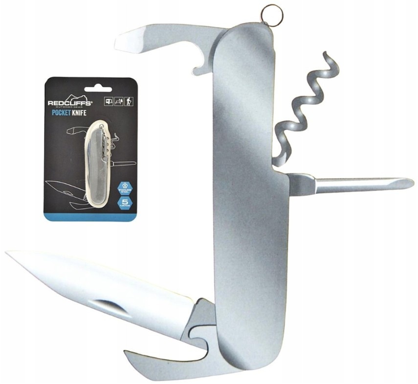 Redcliffs Zakmes 10cm met 5 functies RVS