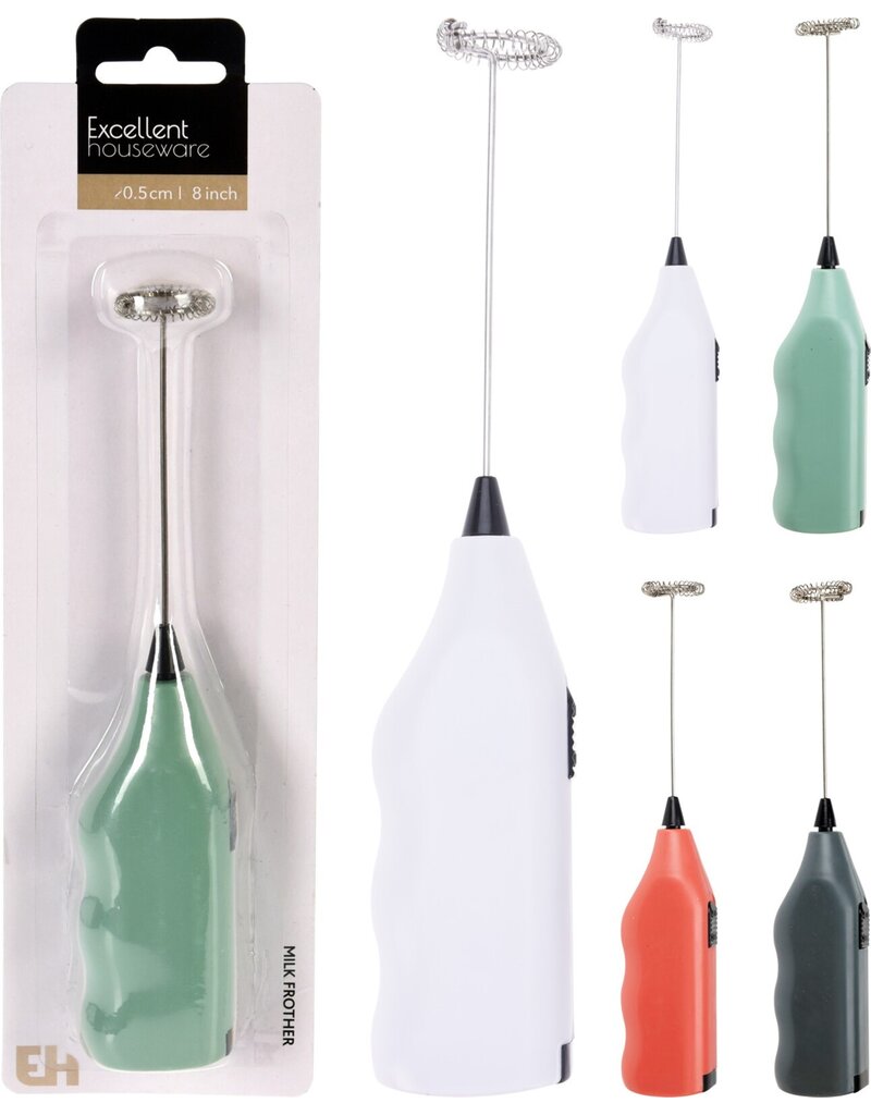 Cappucinoklopper 20cm. ⌀4cm 3 assorti kleur