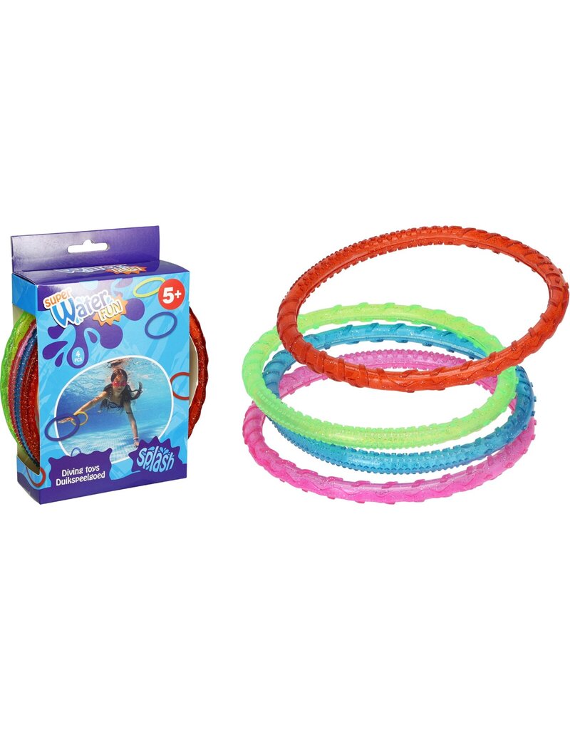 Duikspeelgoed Ringen 14,5cm set van 4 stuks