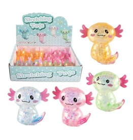 Squeeze Axolot Glitter 9cm 4 assorti kleur