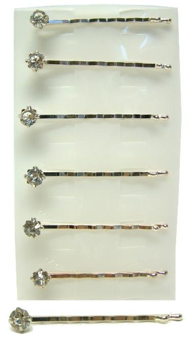 strass Schuifje +1 Strass krt a 6 stuks L=5cm