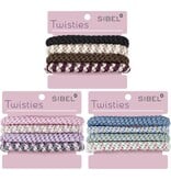 Sibel Sibel Twisties Haar Elastiek Dik 4 Stuks 3 Assorti Kleuren