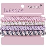 Sibel Sibel Twisties Haar Elastiek Dik 4 Stuks 3 Assorti Kleuren