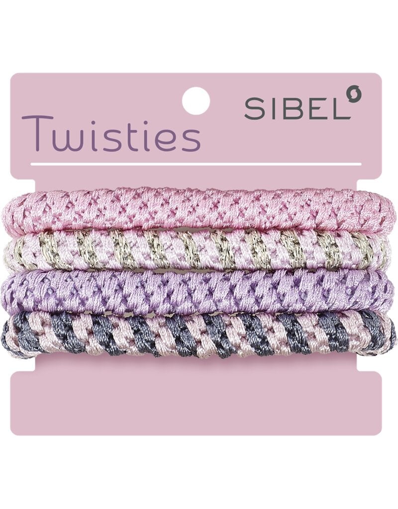 Sibel Sibel Twisties Haar Elastiek Dik 4 Stuks 3 Assorti Kleuren