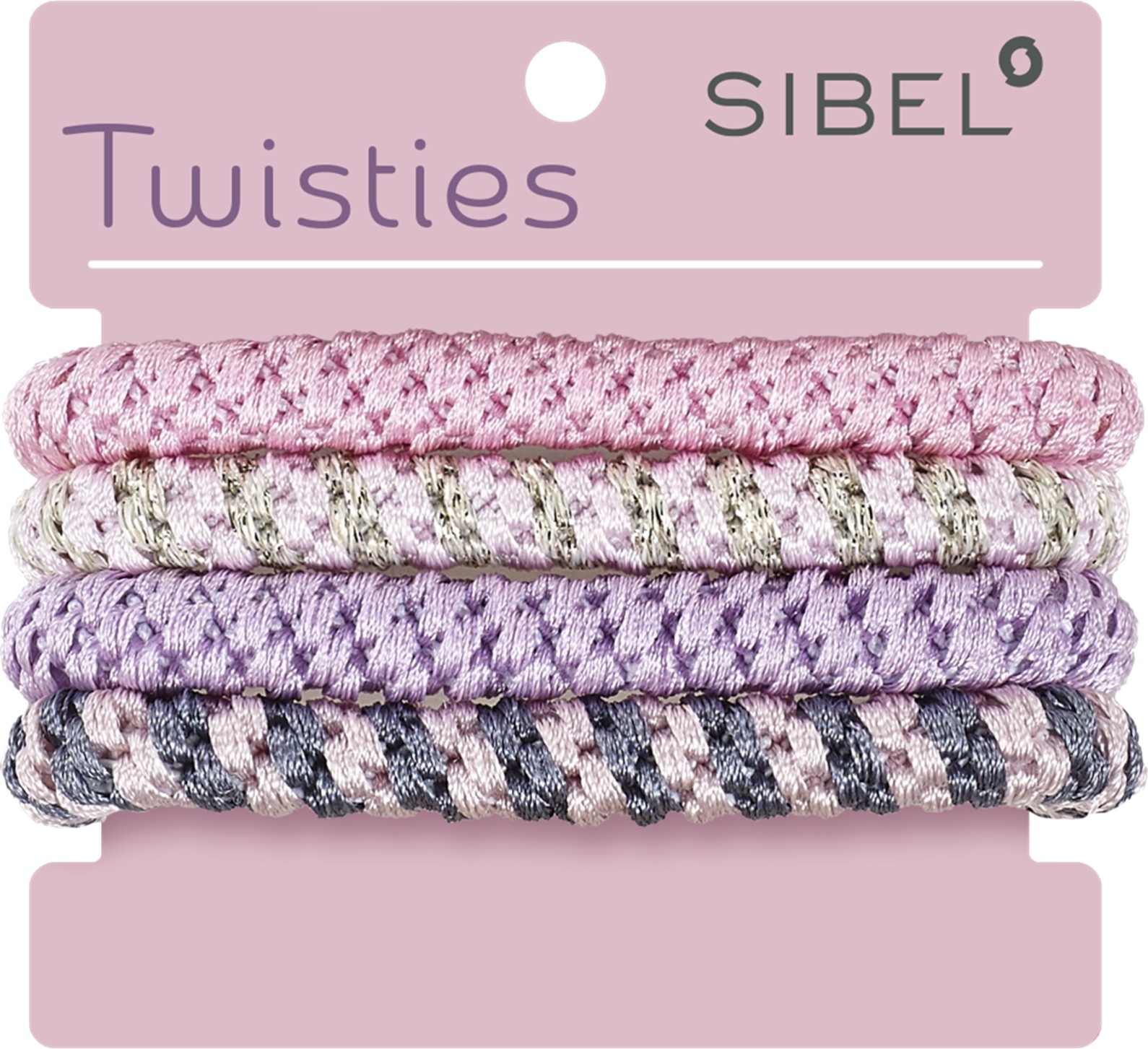 Sibel Sibel Twisties Haar Elastiek Dik 4 Stuks 3 Assorti Kleuren, foto 3 van 4