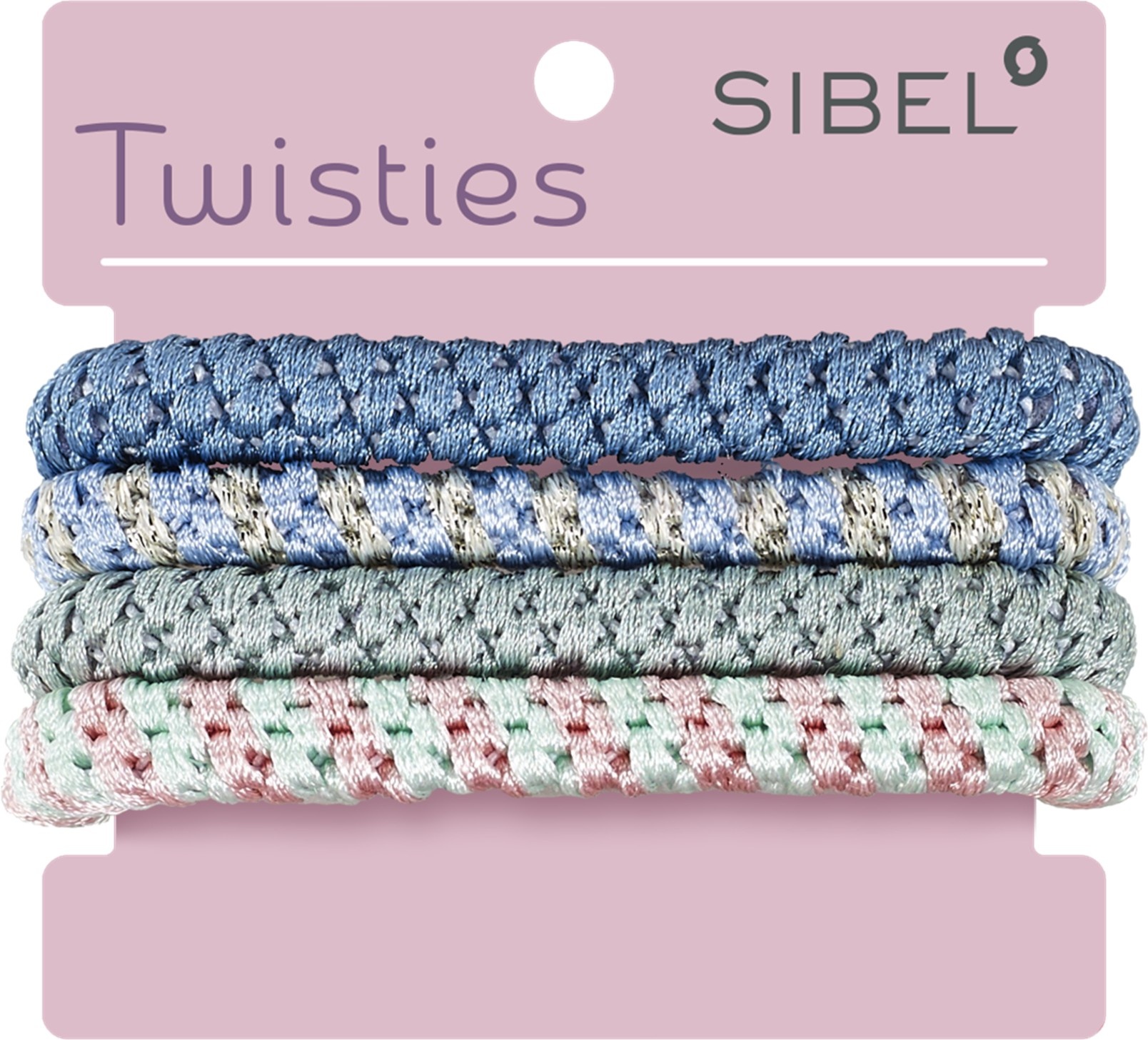 Sibel Sibel Twisties Haar Elastiek Dik 4 Stuks 3 Assorti Kleuren, foto 4 van 4