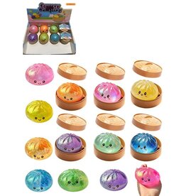 Squishy Dumpling Glitter 5cm in Mandje 6 assorti - Leverbaar vanaf 1 mei 2026