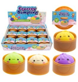 Squeezy Dumpling 5cm in Mandje assorti kleur