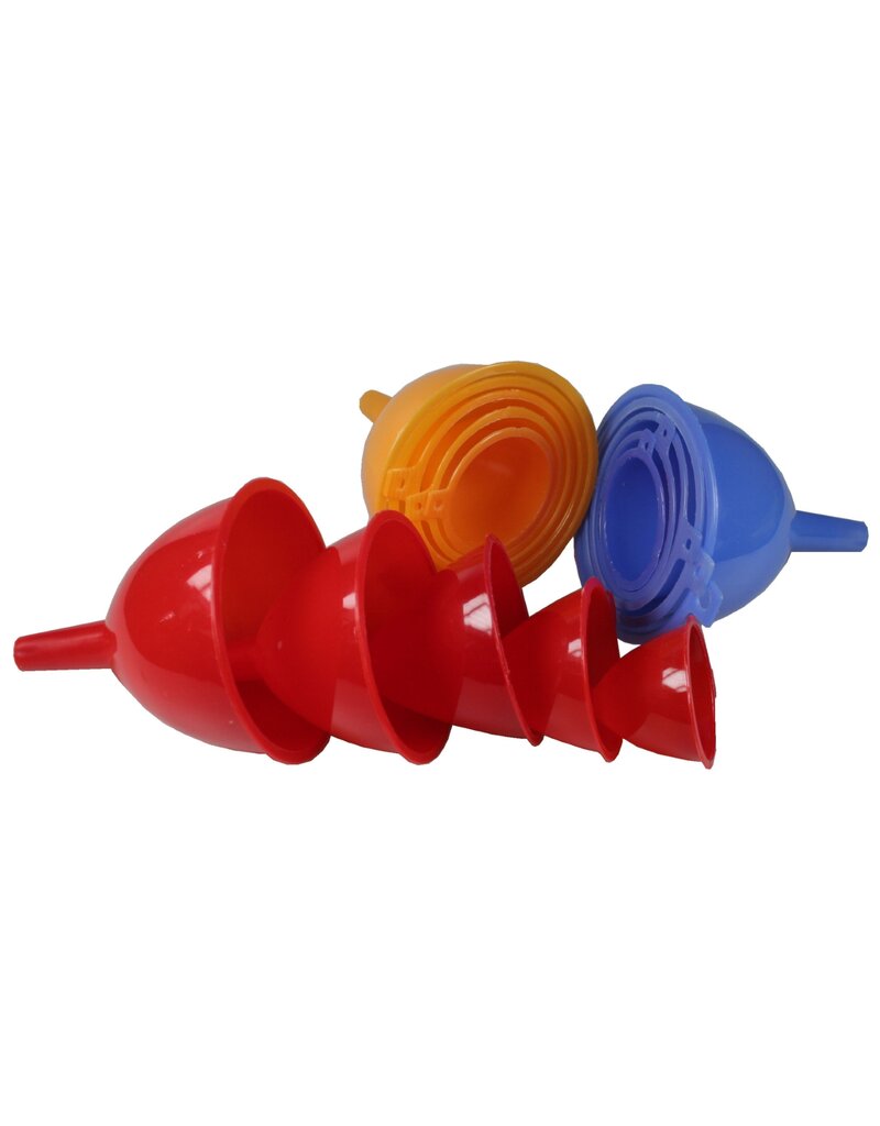 Trechterset 5 delig 3 assorti kleur