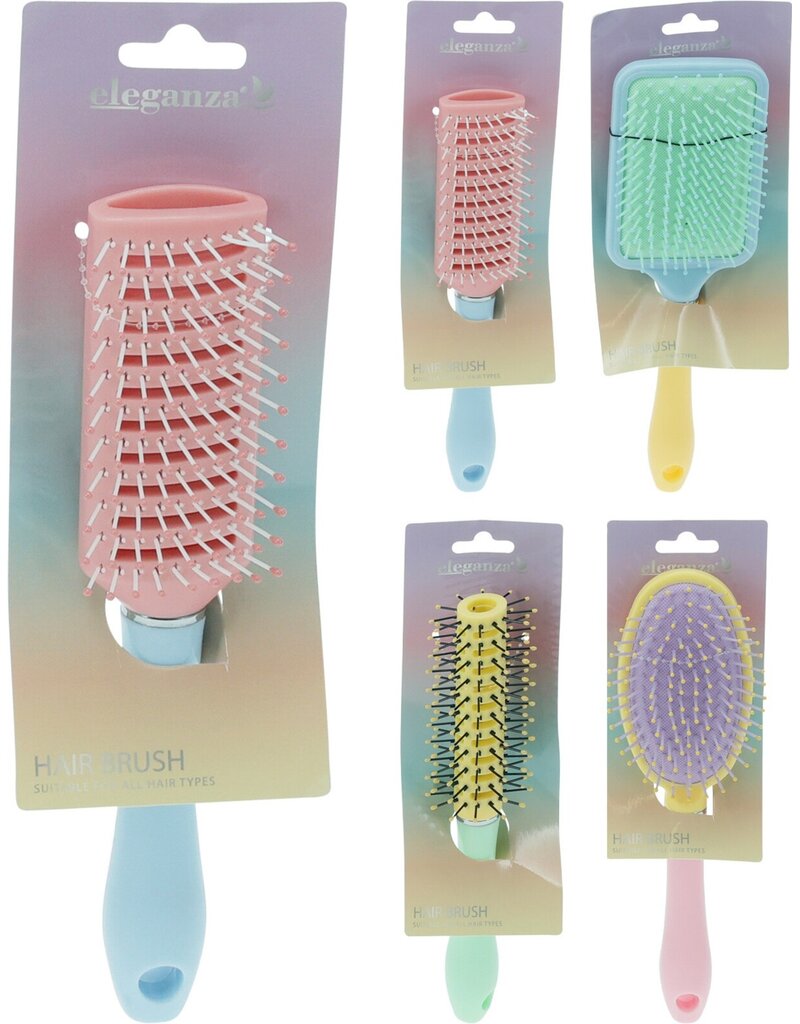 Haarborstel PP 23cm 4 assorti vorm