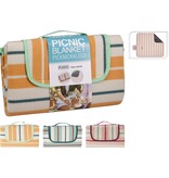 Picknickdeken 130x150cm ruit 3 assorti kleur