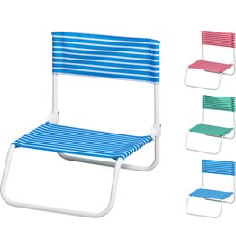 Strandstoel Vouwbaar 63x45x17cm 3 assorti kleur