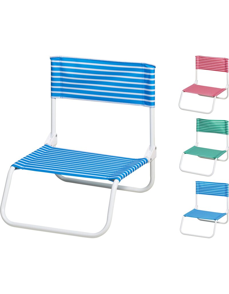 Strandstoel Vouwbaar 63x45x17cm 3 assorti kleur