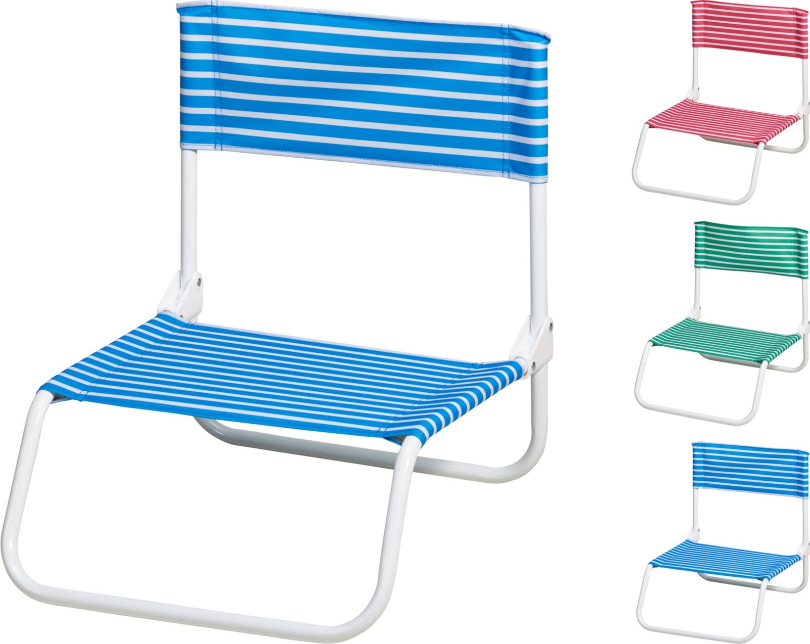 Strandstoel Vouwbaar 63x45x17cm 3 assorti kleur