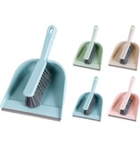 Stoffer & blik set klik plastic 4 ass. kleur