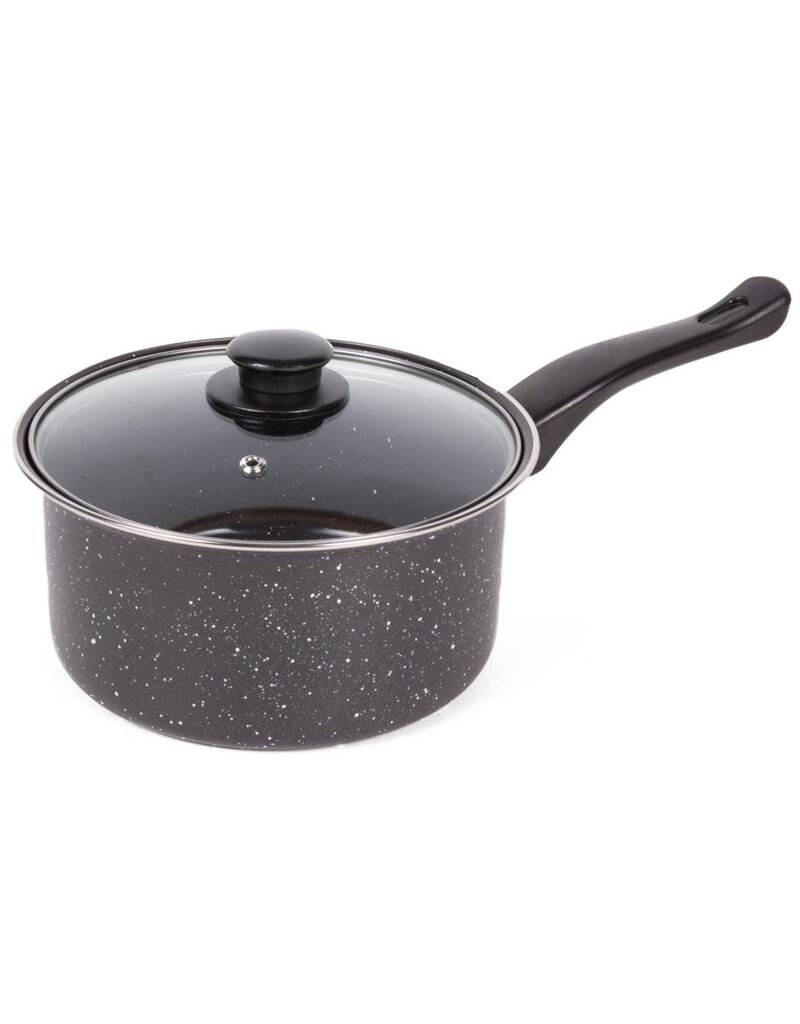 Steelpan 20cm + deksel marble non stick coating
