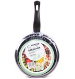 Steelpan 20cm + deksel marble non stick coating