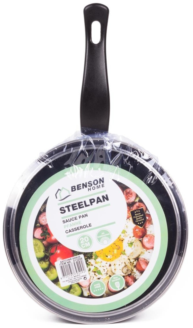 Steelpan 20cm + deksel marble non stick coating, foto 2 van 2