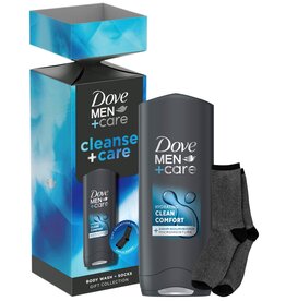 Dove Men Clean Comfort Giftset; Douche 250ml + paar sokken