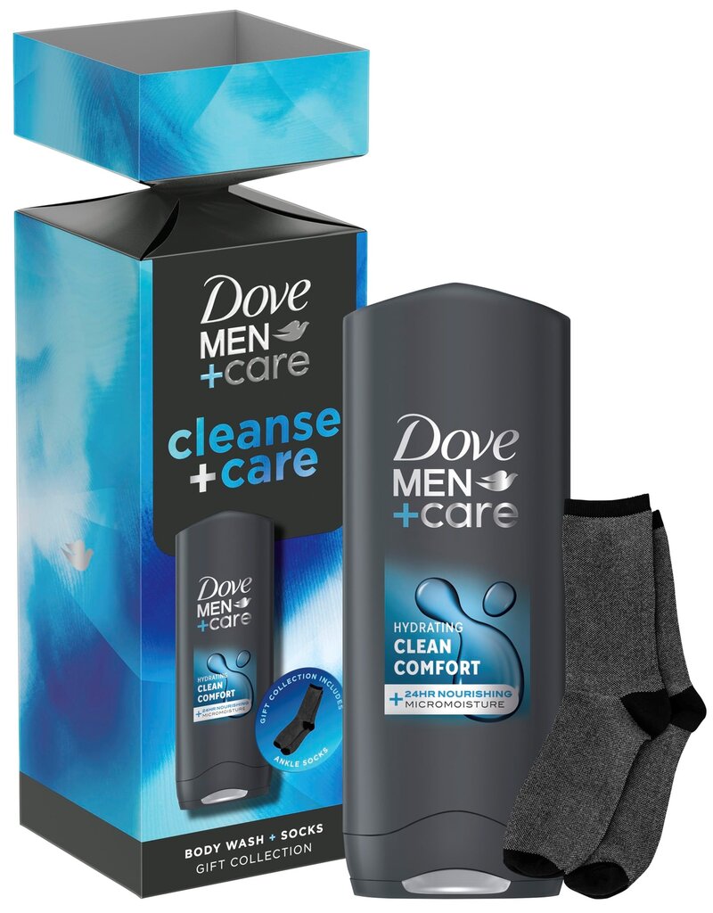 Dove Men Clean Comfort Giftset; Douche 250ml + paar sokken