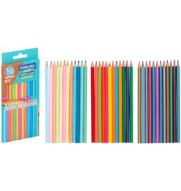 Kleurpotloden Metallic, Pastel of Neon 17,5cm 12 stuks