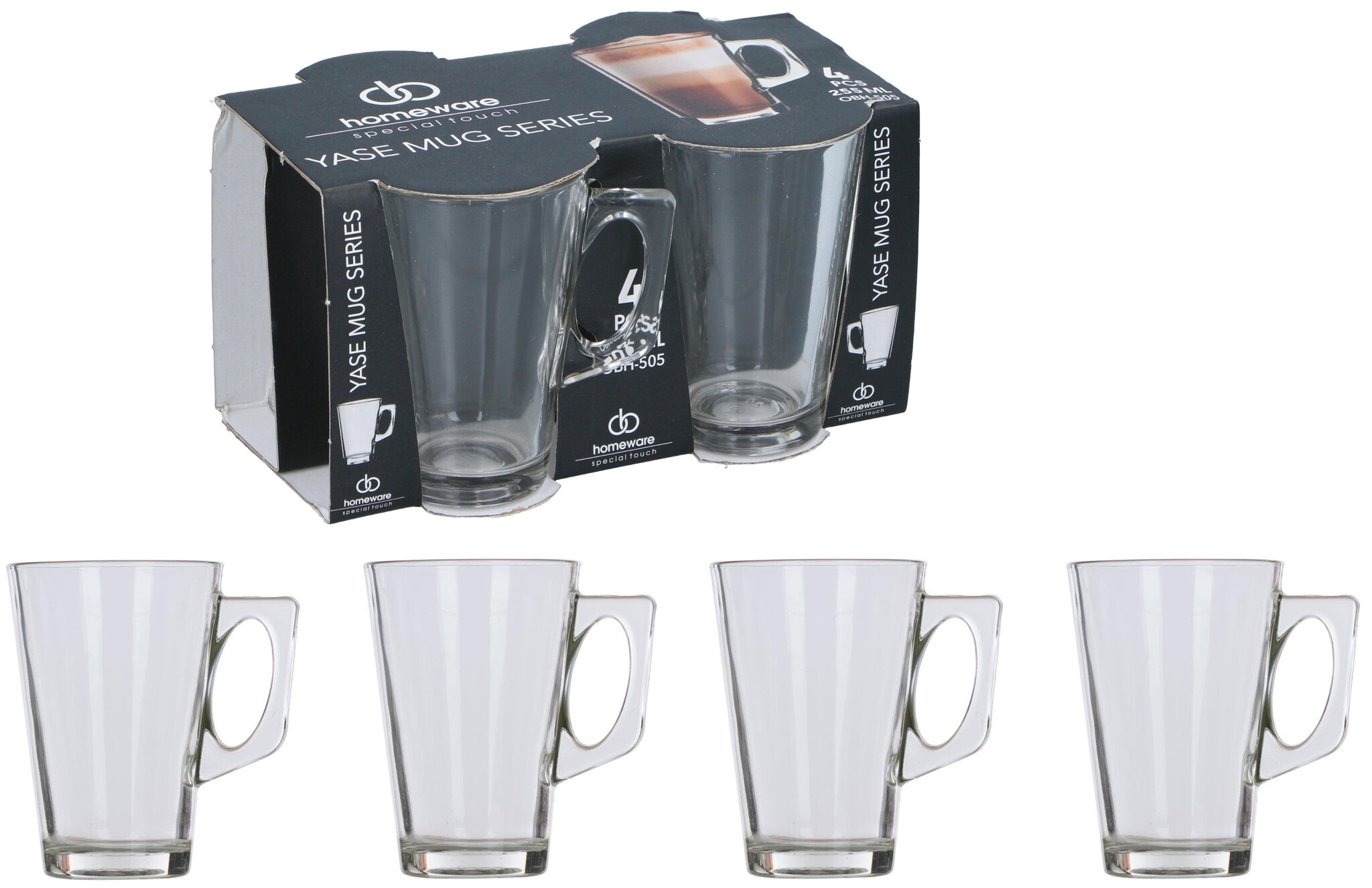 Koffieglas Yase 255ml 4 stuks