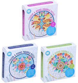 Kleurpuzzel Mandala 15x15x4cm 100 stukjes 3 assorti