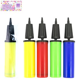 Ballonnenpomp 27,5cm. 4 assorti kleur