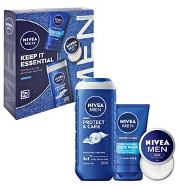 Nivea Men Giftset; douche250ml +facewash100ml+facecream30ml