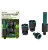 Waterkoppelset Incl. Koppelingen en Spuitpistool 1/2" 4delig