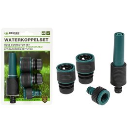 Waterkoppelset Incl. Koppelingen en Spuitpistool 1/2" 4delig