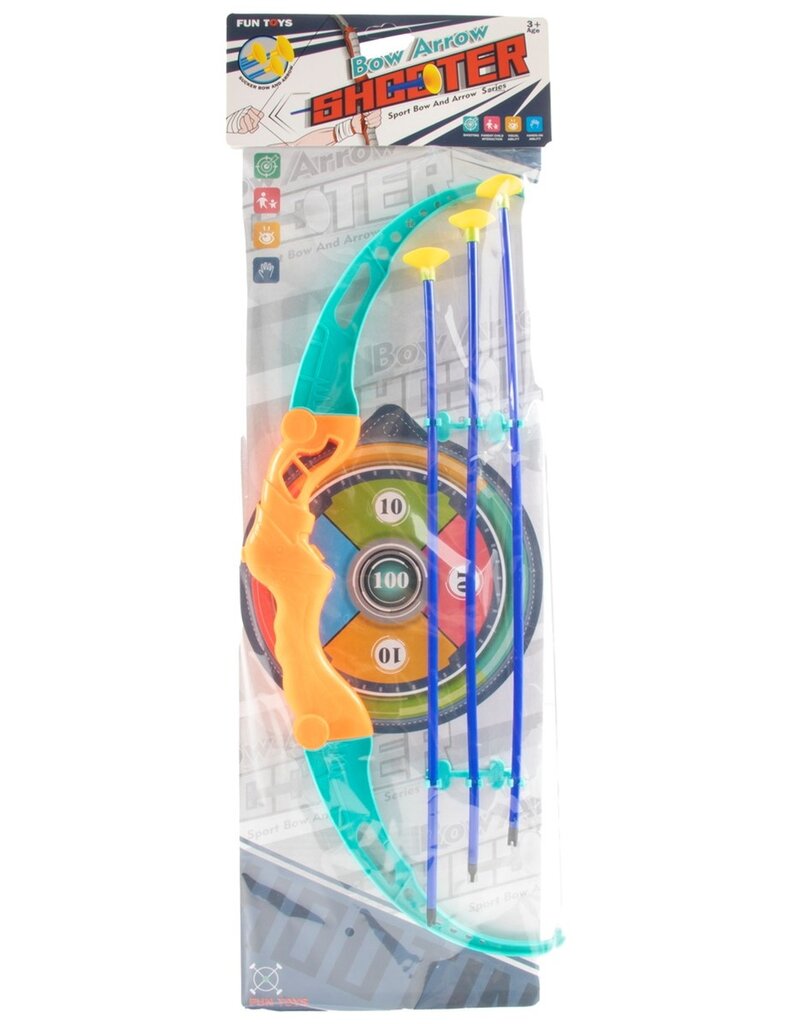 Pijl- en boogset 5 delig op kaart 50cm
