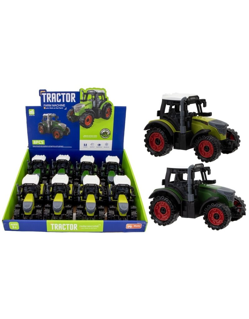 Tractor 16cm Frictie 2 assorti kleur