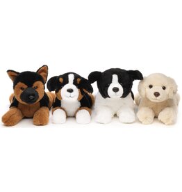 Pluche Hond Liggend 29cm 4 assorti model Eco Line