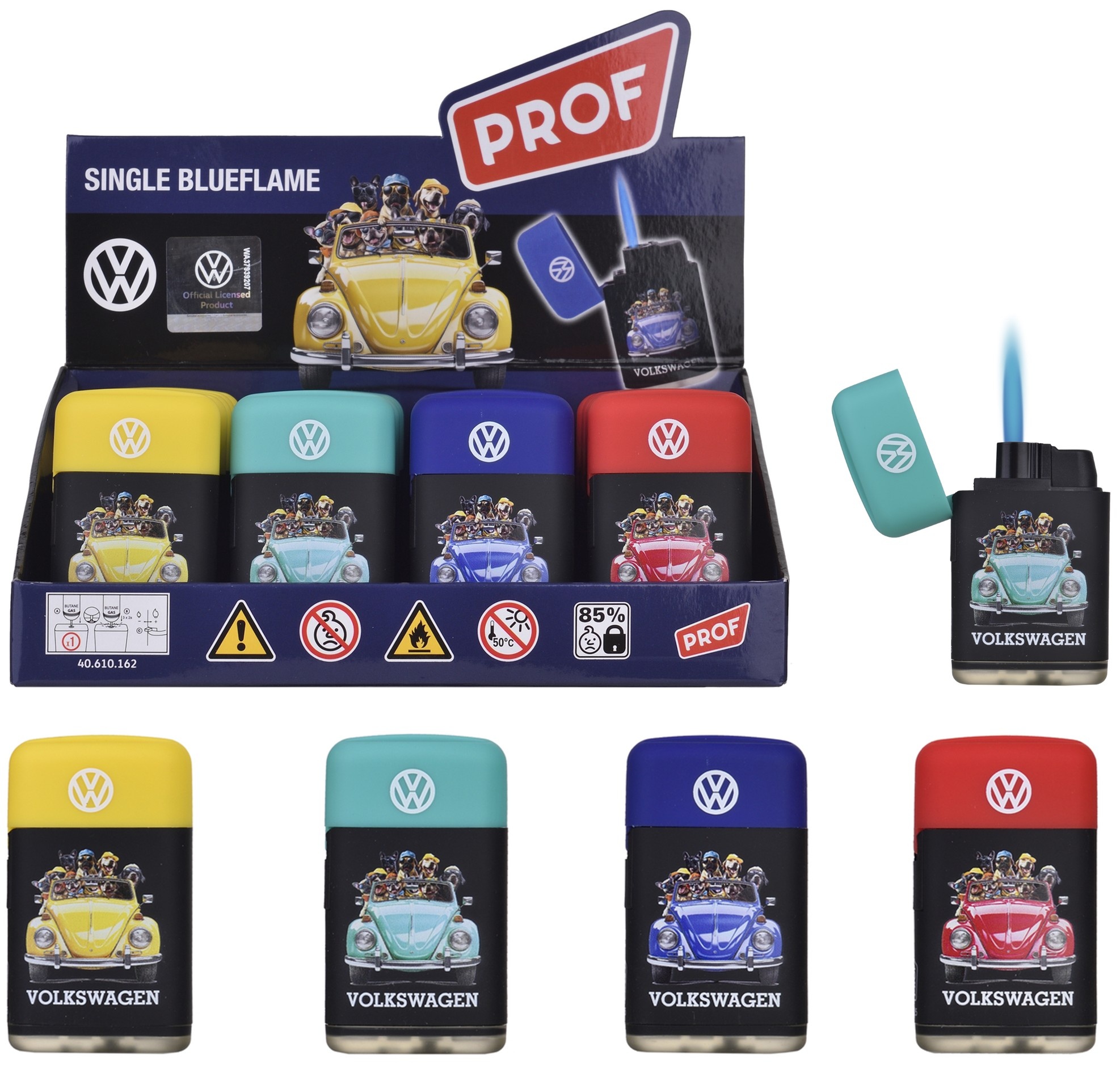 Prof Aansteker VW Beetle Light Jetflame 4 assorti design