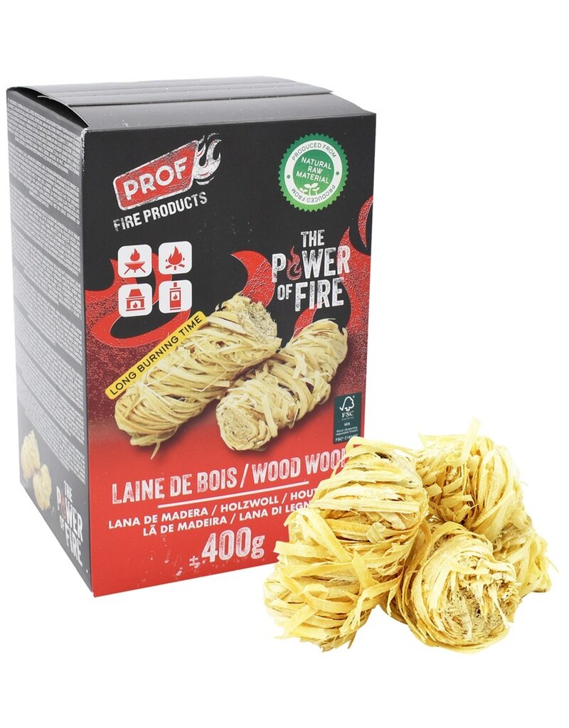 Prof Houtwol Aanmaakhout 400g 32 stuks